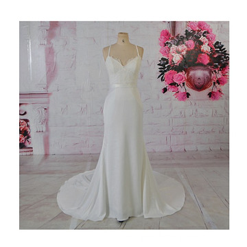 Wholesale Elegant Mermaid bridal gowns white lace fishtail wedding dress white